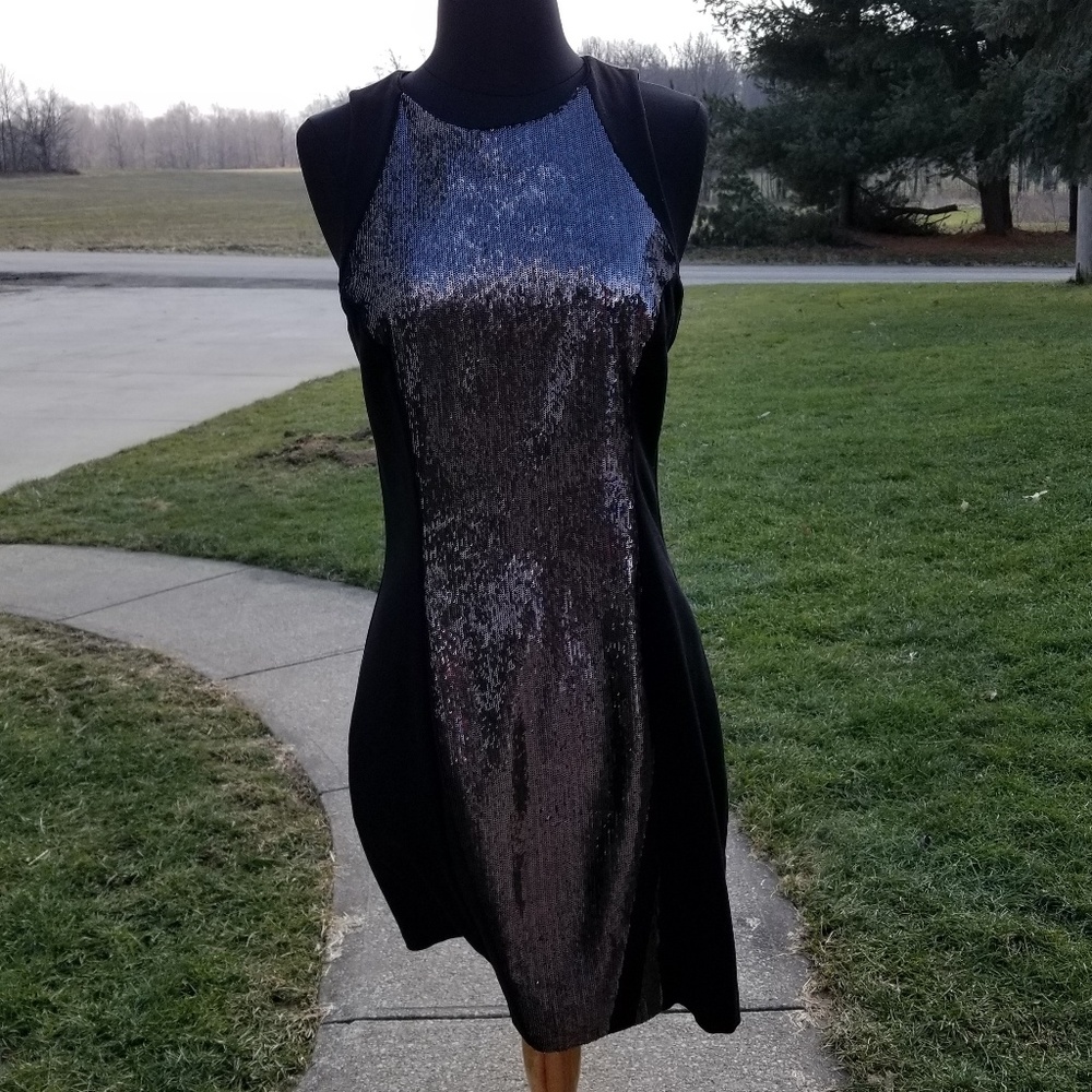 H&M dress black sparkle size 8 glitter - Picture 2 of 5